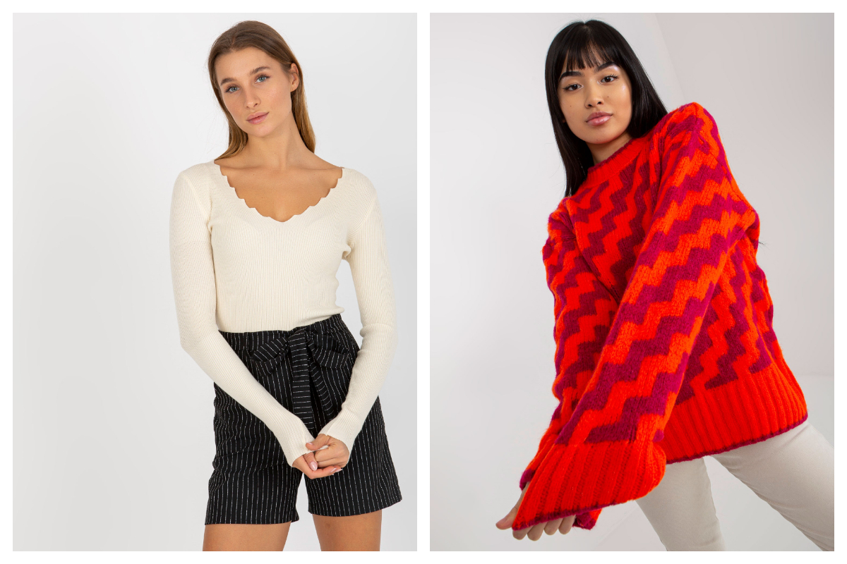 internetowy hurt odzieży modne swetry damskie